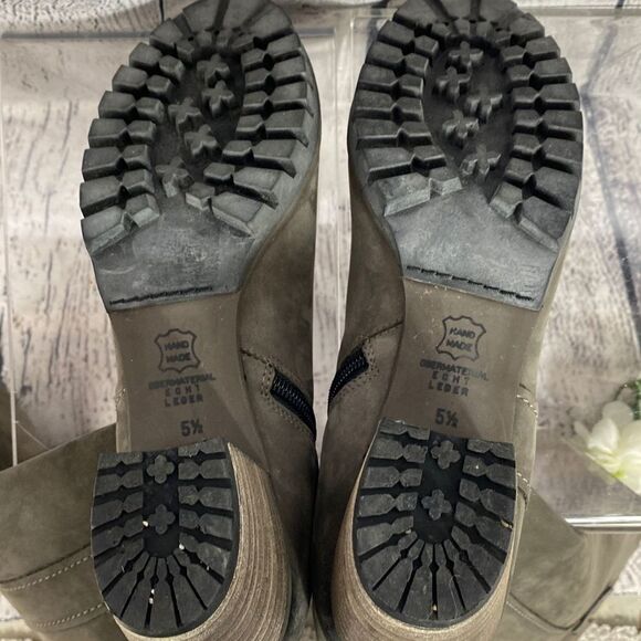 Kennel Und Schmenger Studded‎ Leather Distressed Knee High Boots Gray 7.5 - Picture 12 of 15